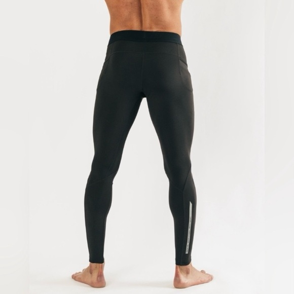 Alphalete black Collective Training Tights Leggings men's size small EUC - Picture 4 of 9